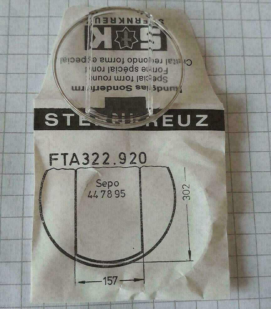 Cristal Sternkreuz forma especial FTA, forma de tonel con aro, para relojes de pulsera