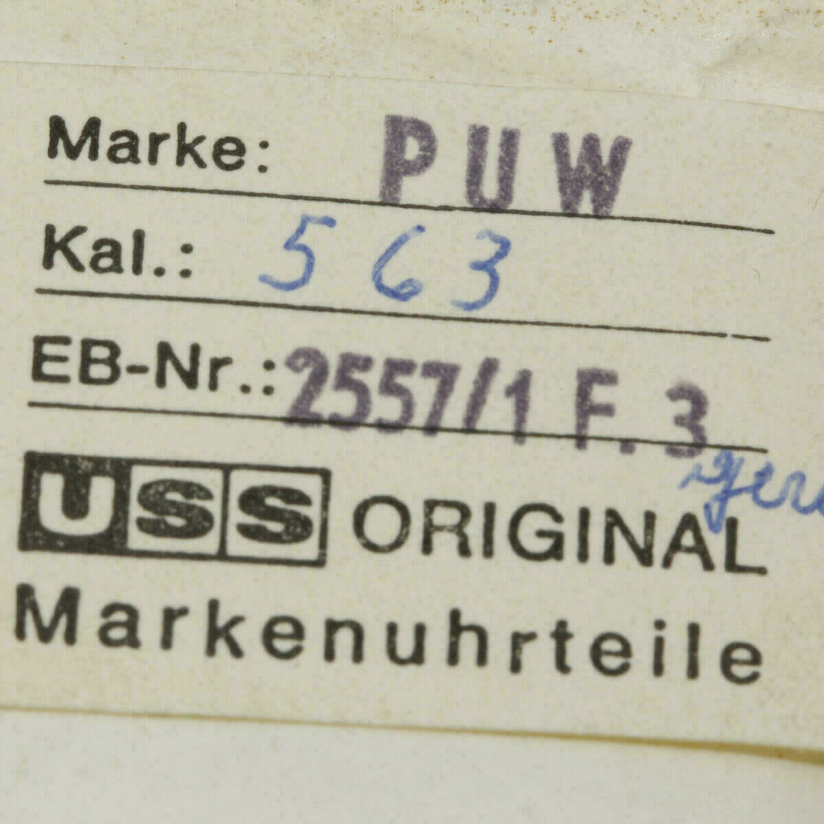 PUW 563 PART 2557 Datumscheibe Datumanzeiger Date Dial Disc 3H original verpackt – Bild 3