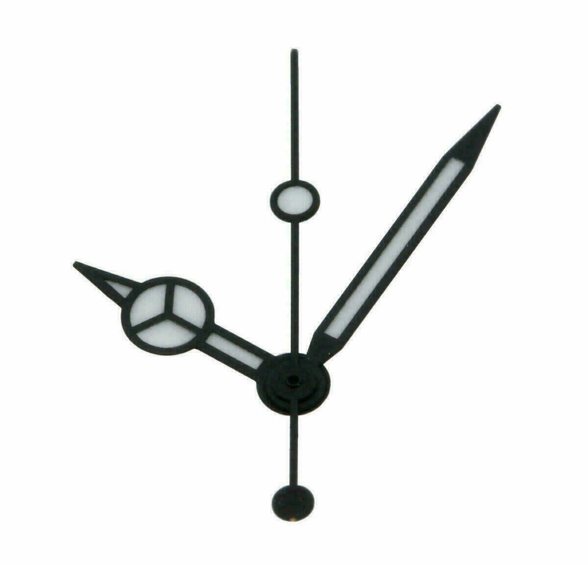 Hand Set for ETA 2824-2, 8/12/12.5 mm, Mercedes Watch Hands, Black, BGW9 – image 3