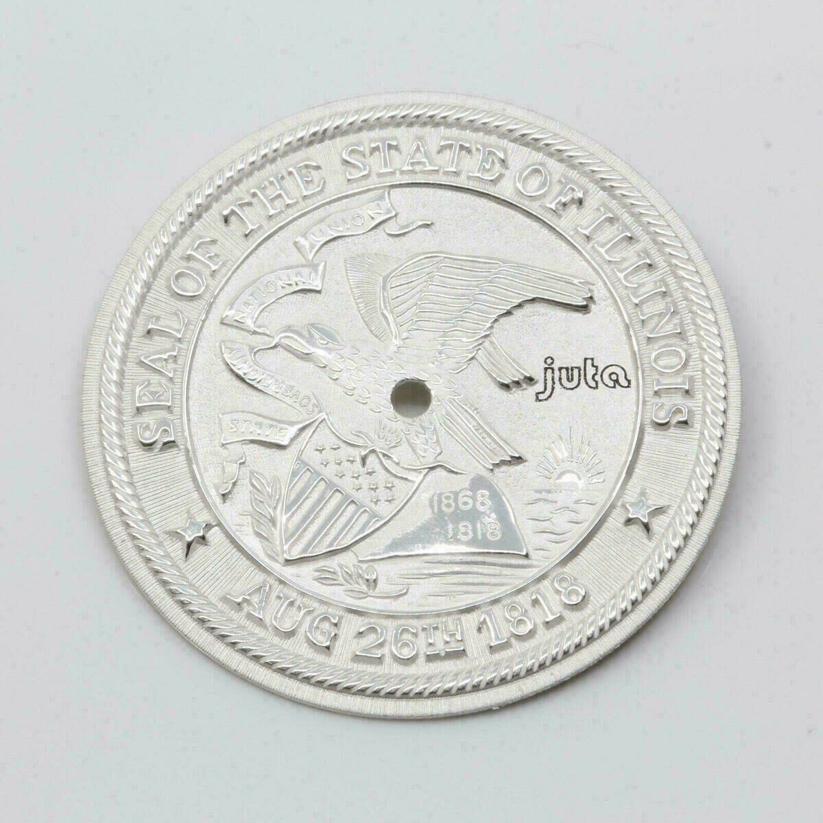 Quadrante per movimenti al quarzo Ø 28,00mm SEAL OF THE STATE ILLINOIS #108 – immagine 2