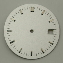 Zifferblatt für MIYOTA 2315 Ø 29,95mm ohne Marke - NOS - weiß/silber