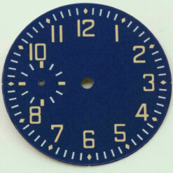 Flieger Zifferblatt für ETA Unitas 6497, Blue Enamel, Dial Cadran Superluminova