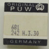 PUW 681 Minutenrohr Part 242 Ersatzteil H.330