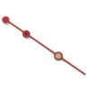 Sekundenzeiger ETA 2824-2 Old Radium rot, 12,5 mm