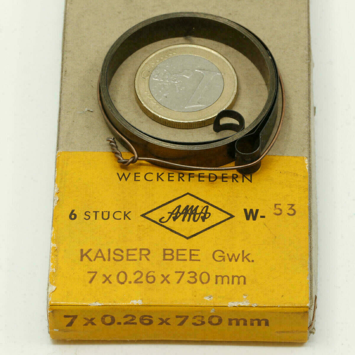 AUFZUGFEDER Weckerfeder f Wecker, Großuhren Uhrenfeder alarm clock spring reveil – Bild 12