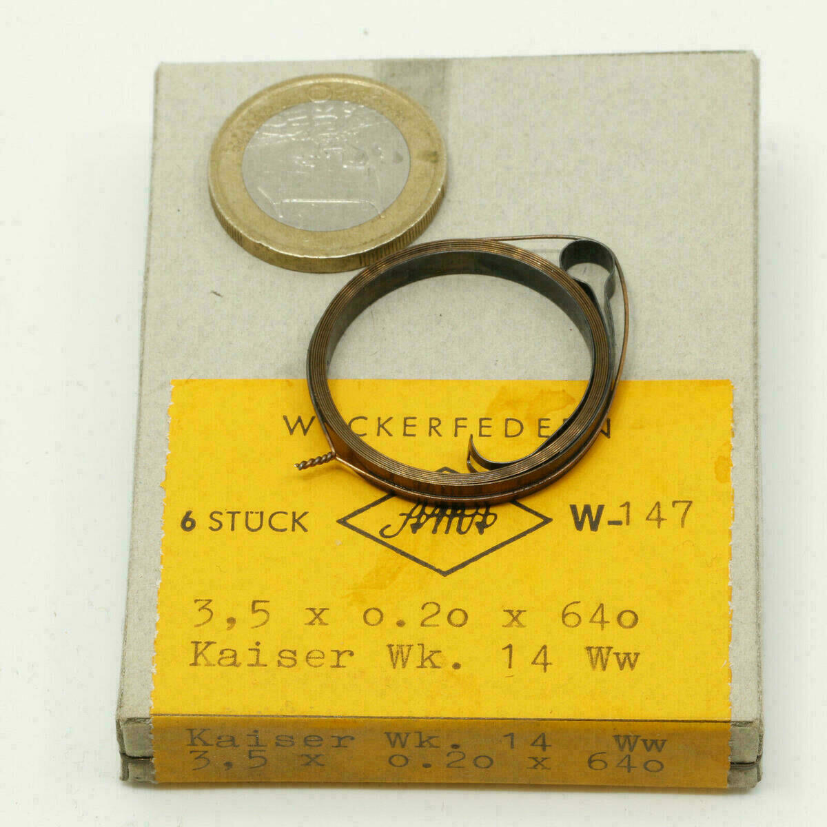 AUFZUGFEDER Weckerfeder f Wecker, Großuhren Uhrenfeder alarm clock spring reveil – Bild 6