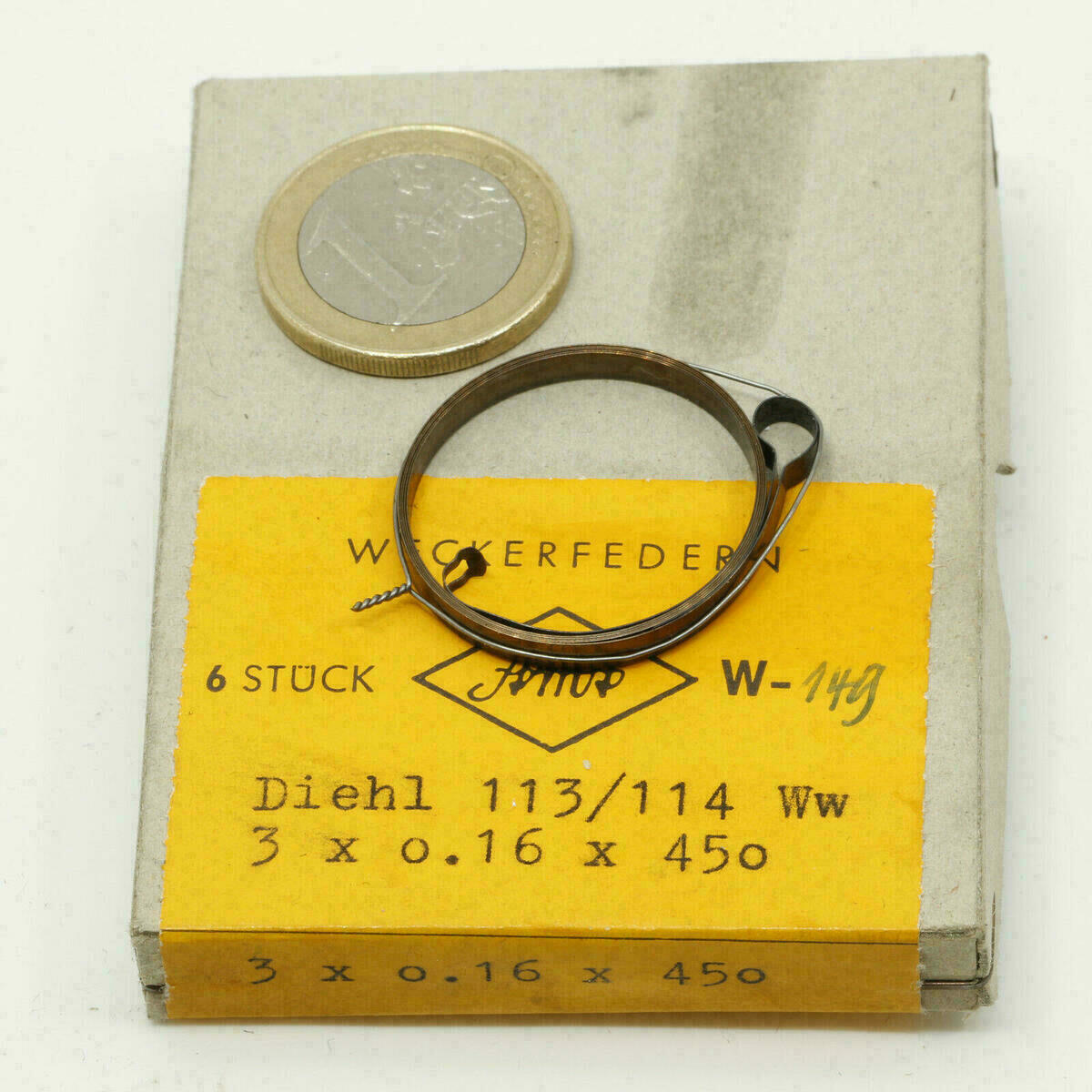 AUFZUGFEDER Weckerfeder f Wecker, Großuhren Uhrenfeder alarm clock spring reveil – Bild 8
