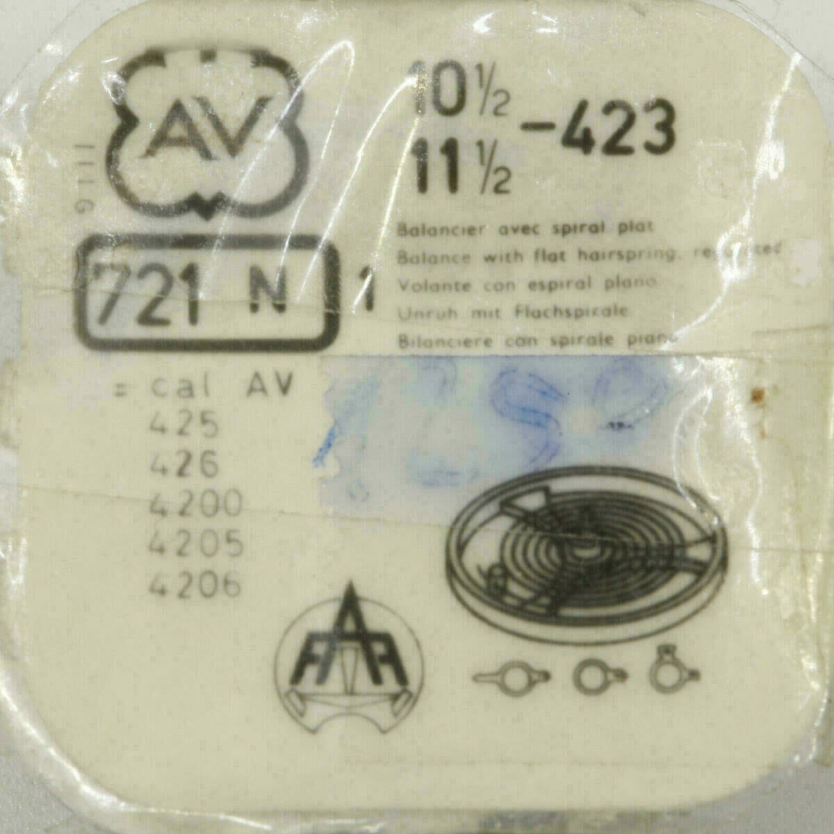 Complete Balance for AV Aurore Villeret 423, Part 721 (AV 425, 426, 4200) – NOS – image 2
