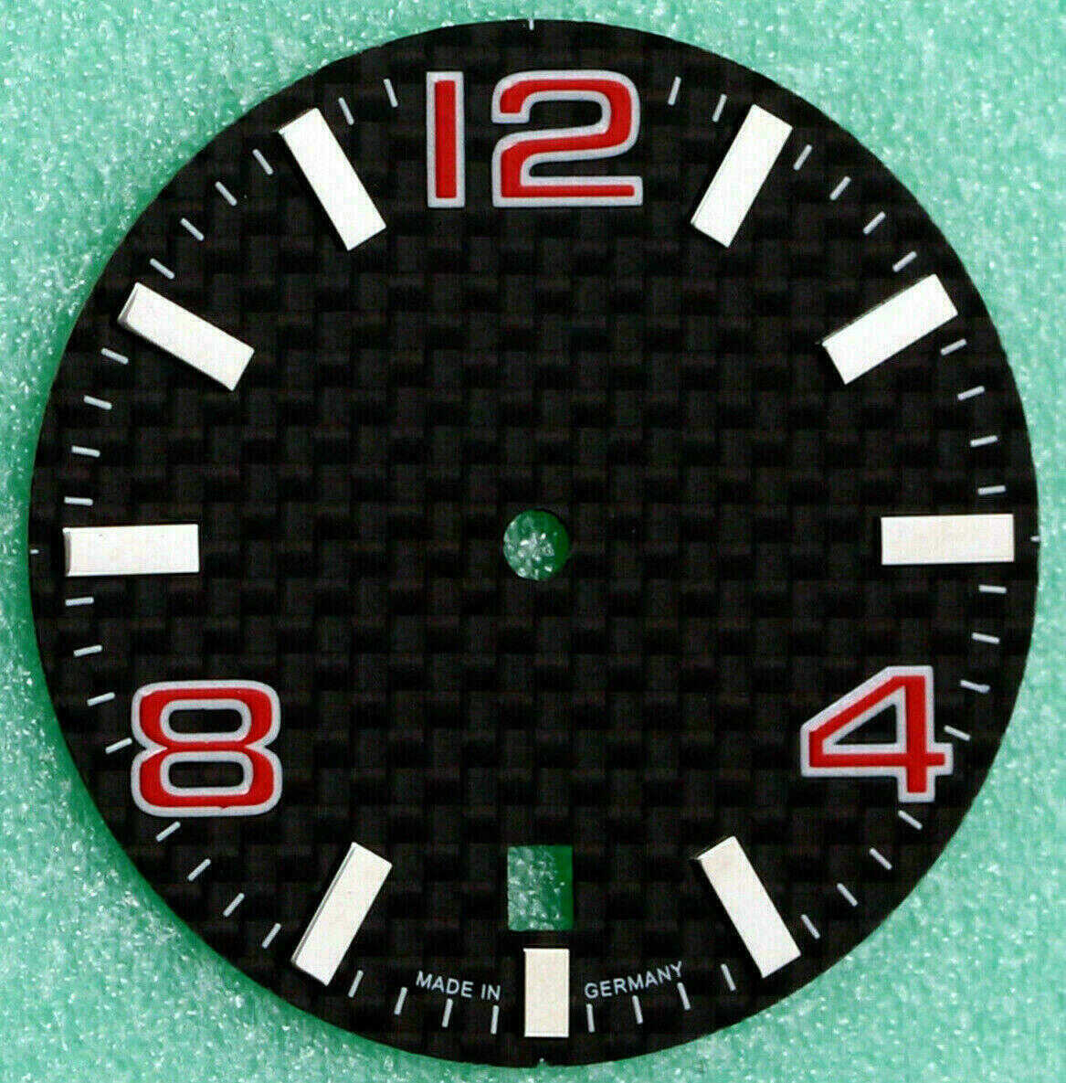 Carbon-Zifferblatt für ETA 2824-2 Automatikwerk 30.8 mm rot – Bild 2