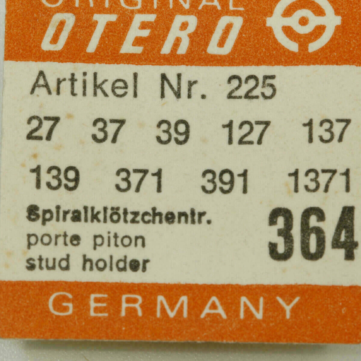 Stud Holder (Porto Piton) Part 364 for OTERO 27, 62, 64, 262, 362, 844, 72, 74 – image 2
