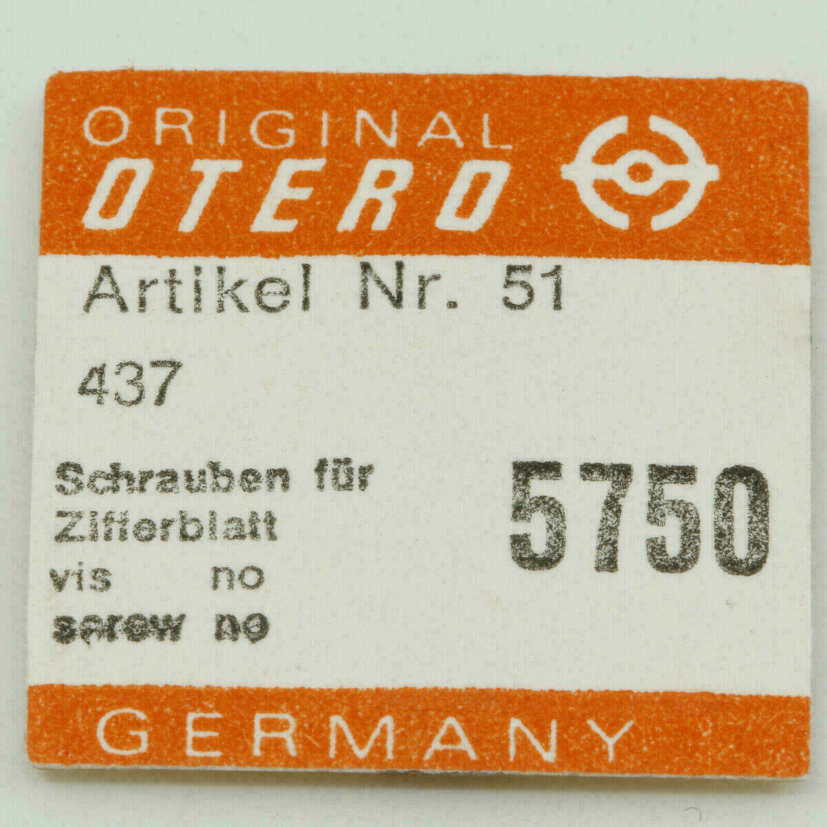 OTERO 37 Part 5750 Zifferblatt Schrauben, Dial screw OTERO 39 56 62 262 362 437 – Bild 4