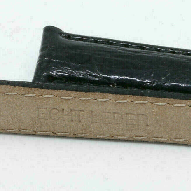 Cinturino per orologio in vera pelle, cinturino di ricambio nero 14mm – immagine 4