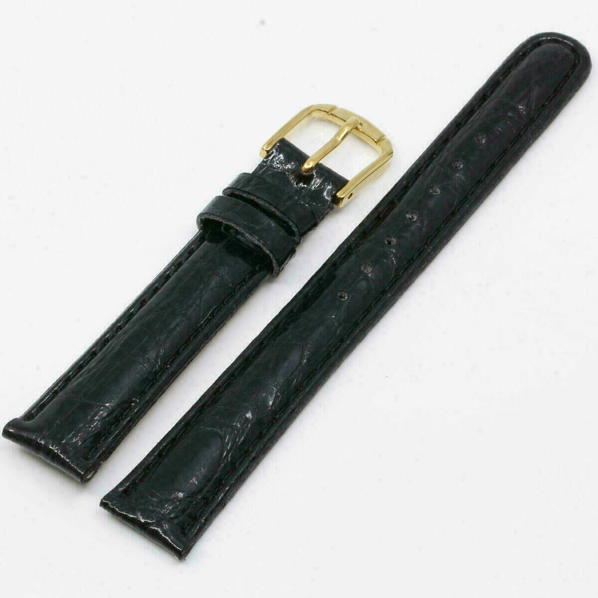 Cinturino per orologio in vera pelle, cinturino di ricambio nero 14mm – immagine 5
