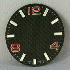 Carbon-Zifferblatt für ETA 2824-2 Automatikwerk 30.8 mm rot