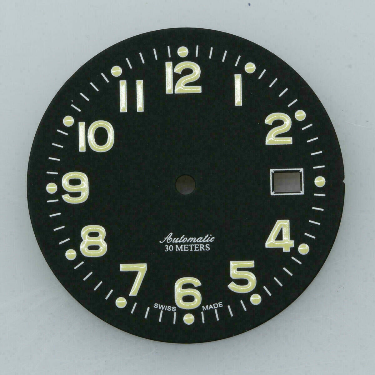 Esfera para movimiento ETA 2824-2 2804-2 2801-2 Ø 32,0mm NOS negra #3
