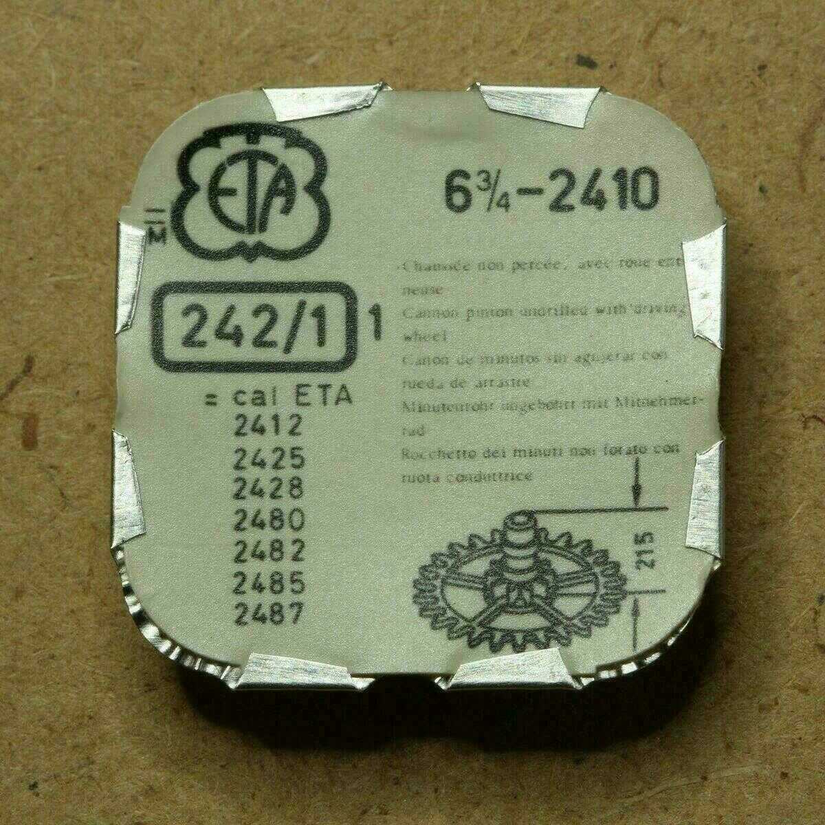 Cannon Pinion with Driving Wheel for ETA 2410, 2428, 2480 – Part 242/1