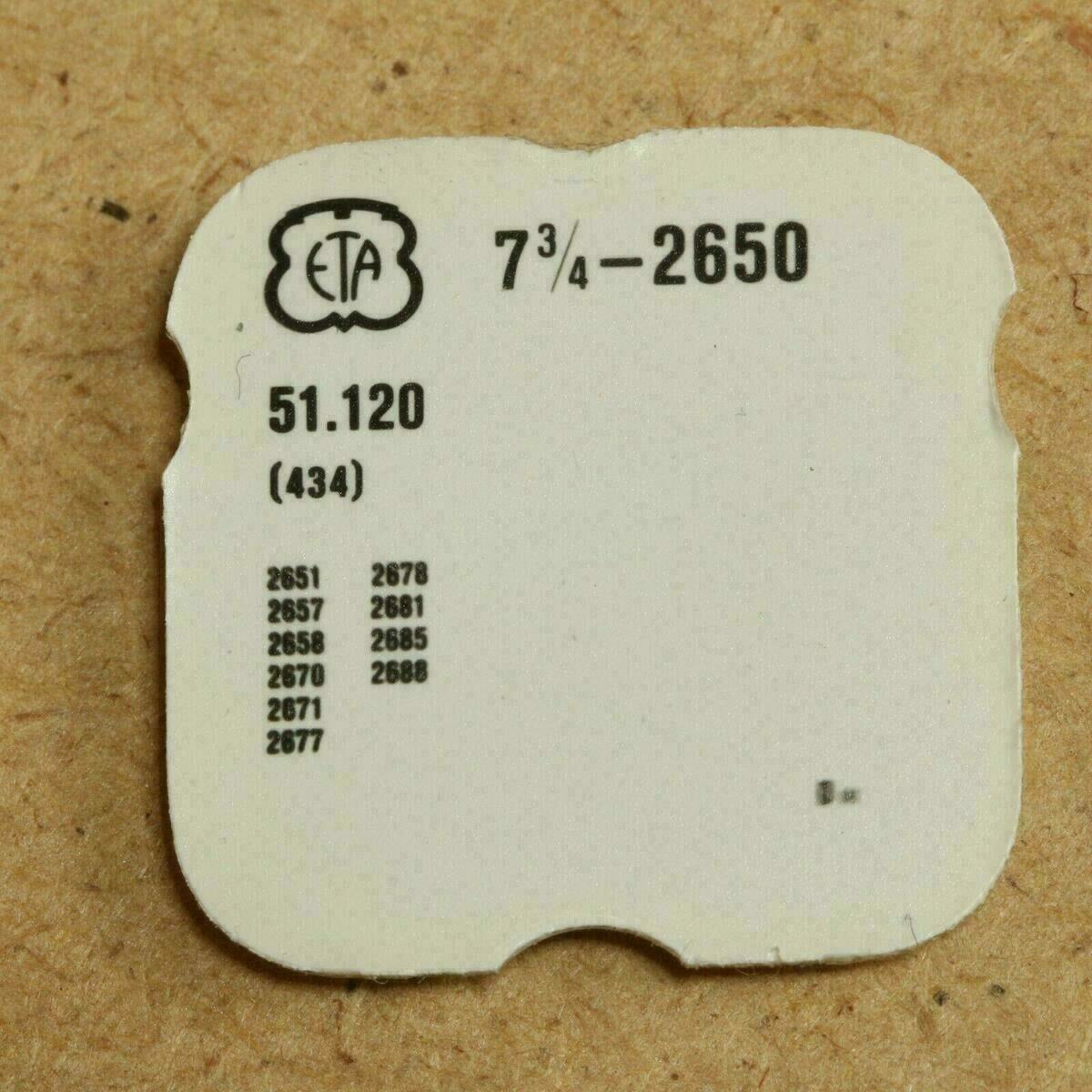 ETA 2650 PART 434 FEDERGESPERR, clicking spring Ref. 51.120 ETA 2651 - 2688