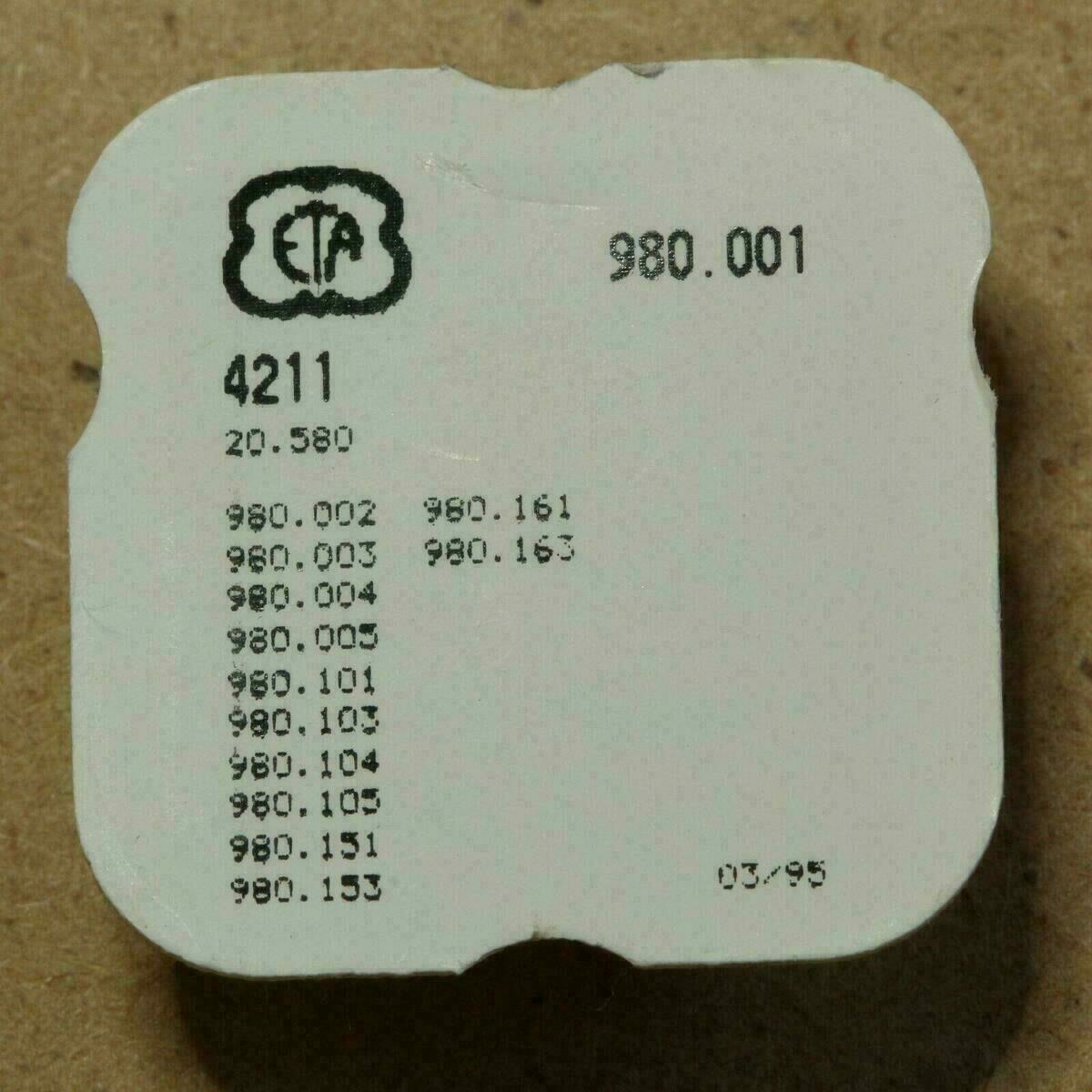 ETA 980.001 PART 4211 rotore Ref. 20.580 ETA 980.153 980.161 980.163 - NOS -