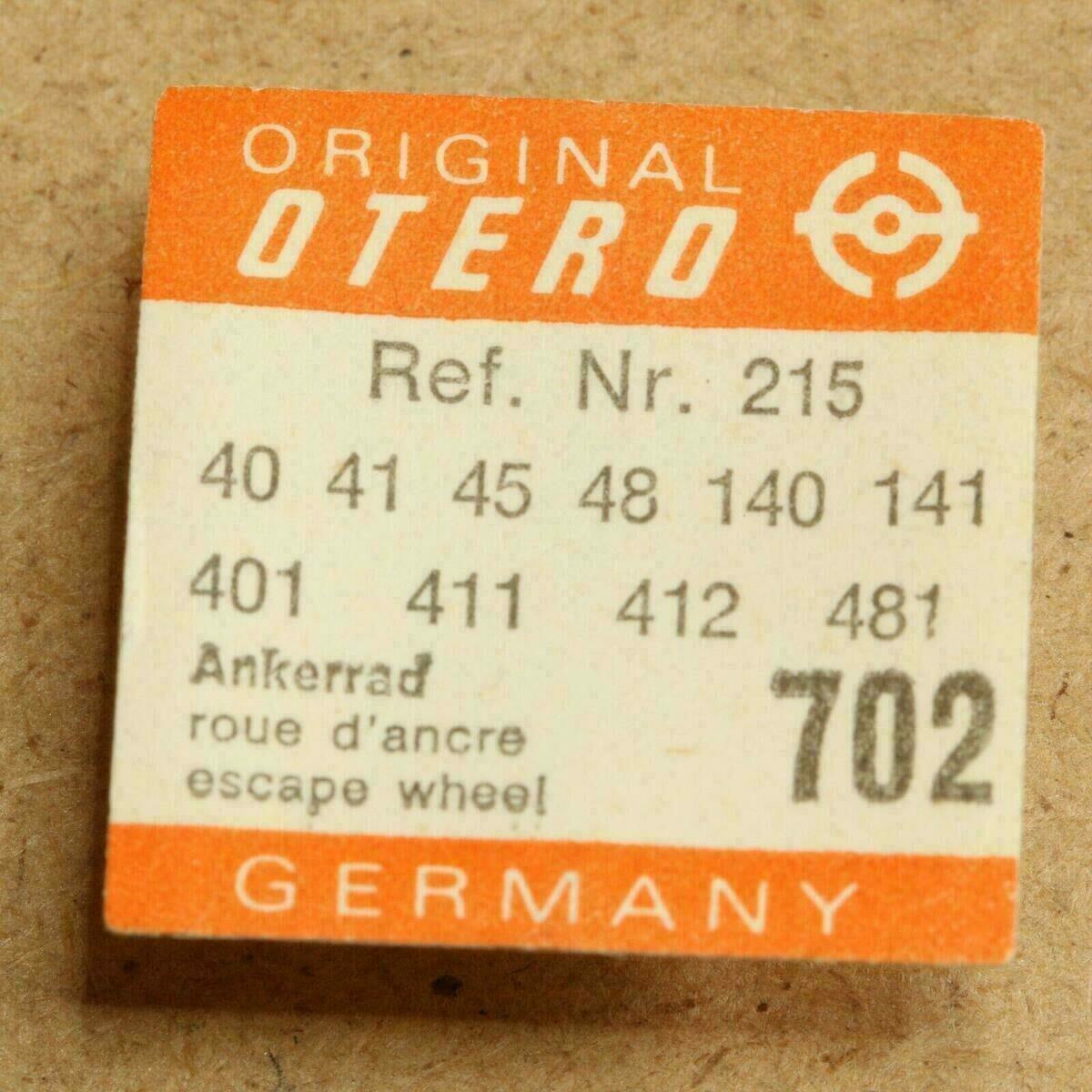 OTERO 40 PART 702, Ankerrad, escape wheel 41, 45, 48, 140, 141, 401, 411 412 481