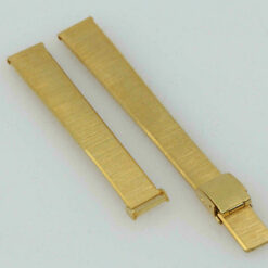 2x Uhrenarmband gebürstet, goldfarben * NOS * 12mm