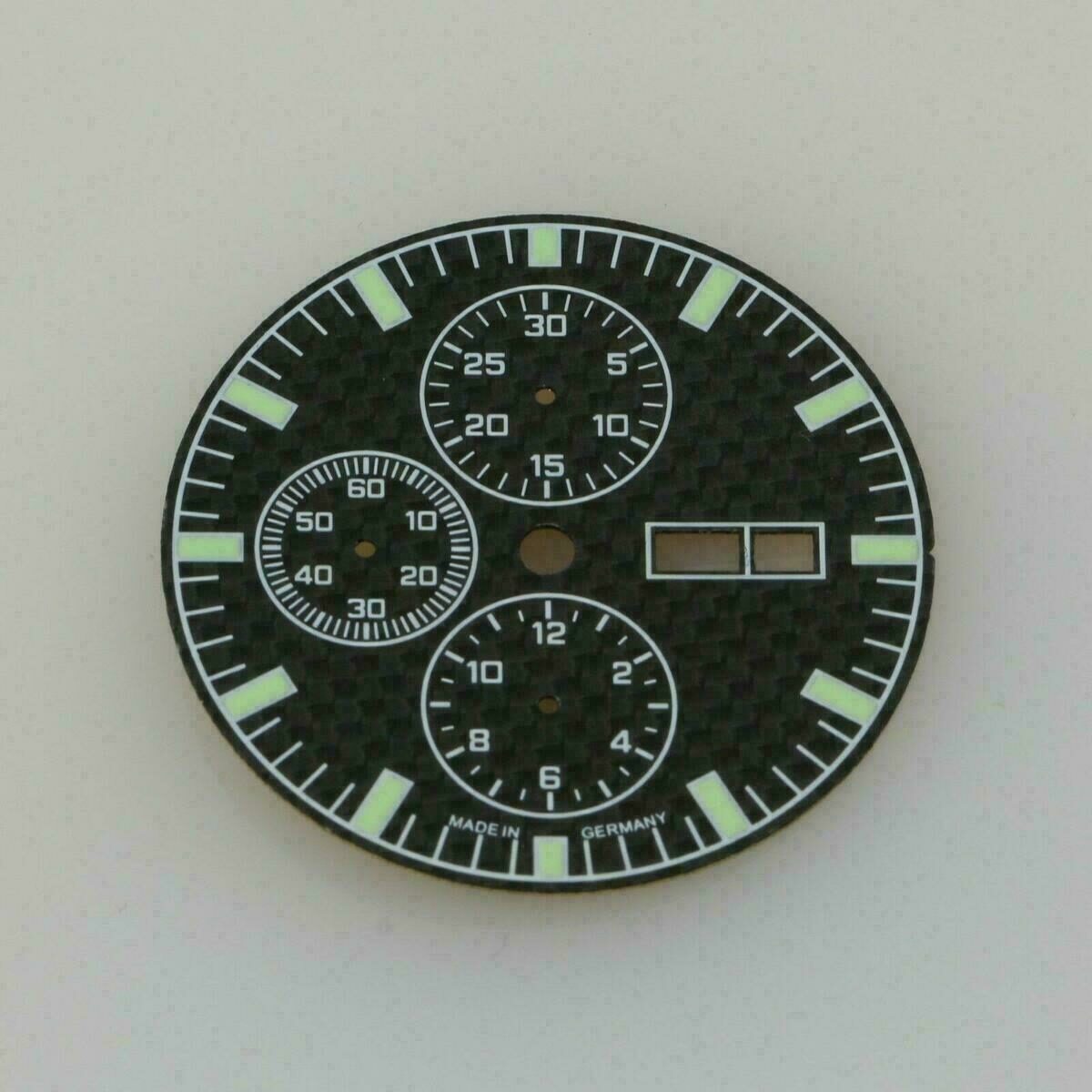 Cadran carbone ETA 7750 (Valjoux) – Ø 35.0 mm – neuf avec défaut – image 3