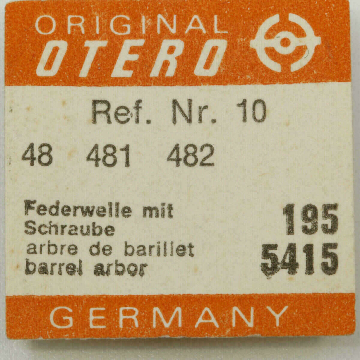 OTERO 48 PART 195 Federwelle, barrel arbor, arbre OTERO 481 56 62 64 70 71 722 – Bild 3