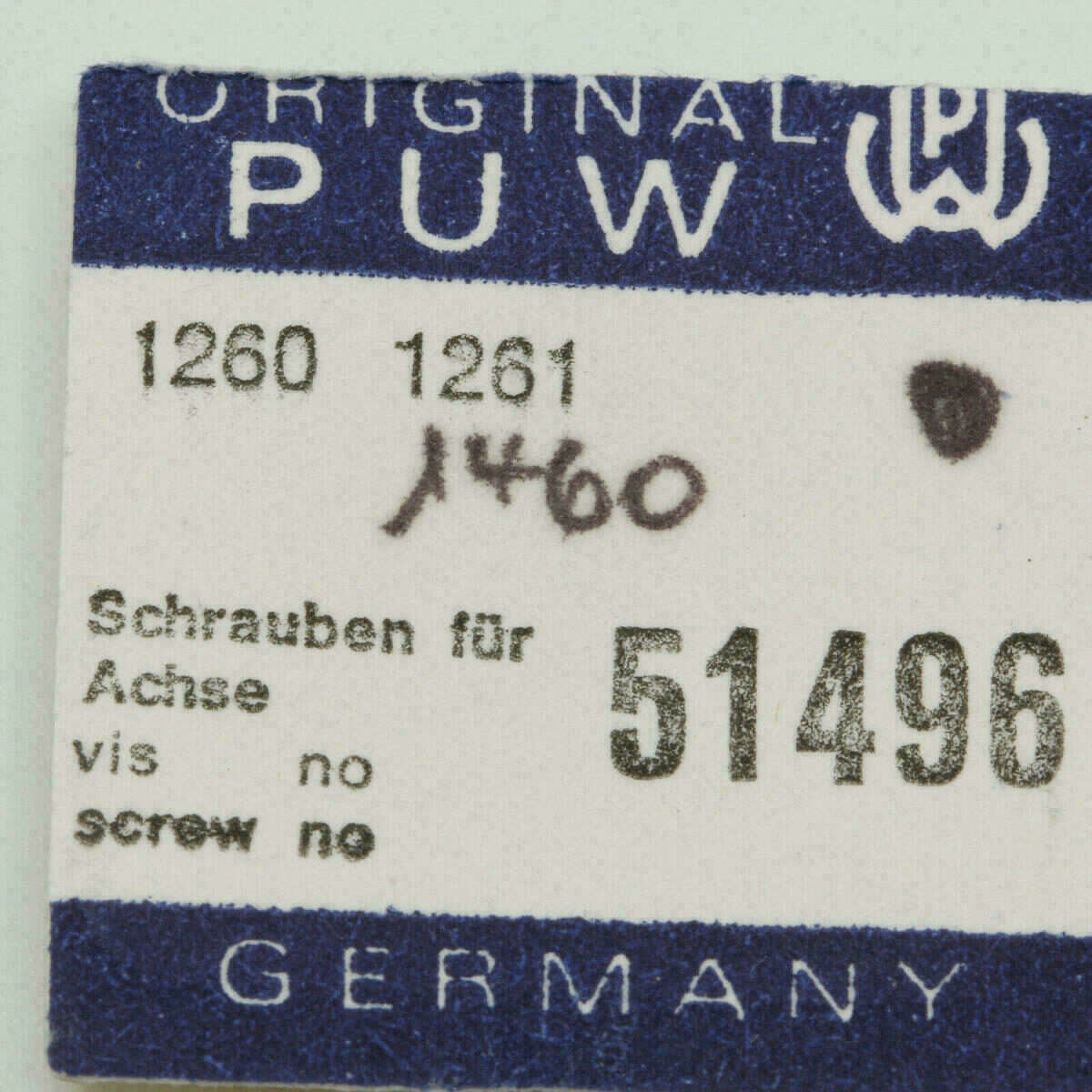 PUW 1260 Part 51496 Schrauben f Achse PUW 1261, PUW 1460 – Bild 2
