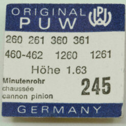 PUW 260 PART 245, Minutenrohr, Cannon pinion  PUW 261, 360 361, 460, 461, 462 – Bild 2