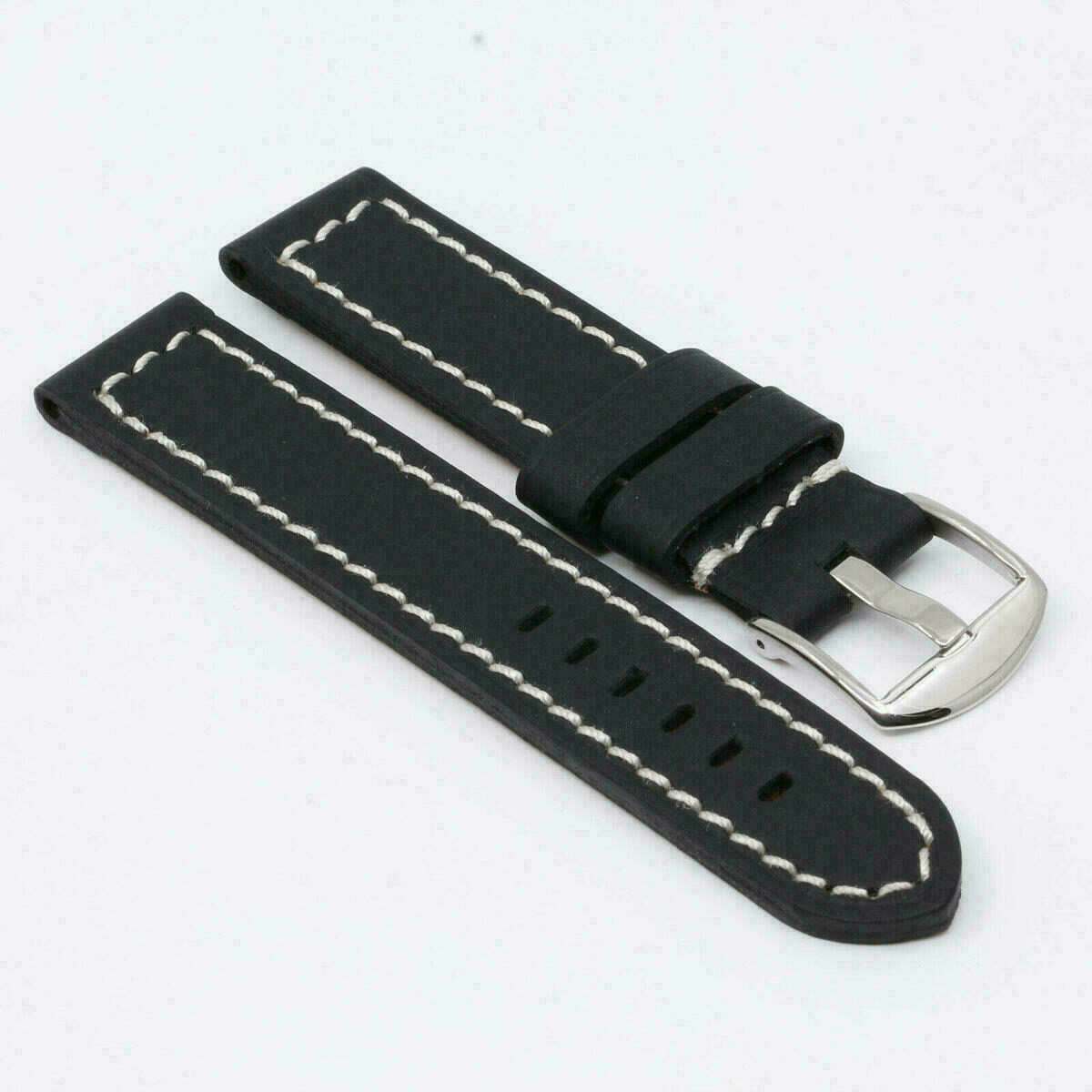 UHRENARMBAND Echt Leder Armband 20mm Dunkelbraun, Choco-Braun 115/75 Uhrband – Bild 3