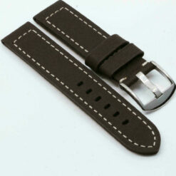 UHRENARMBAND Echt Leder Armband 20mm Dunkelbraun, Choco-Braun 115/75 Uhrband – Bild 4