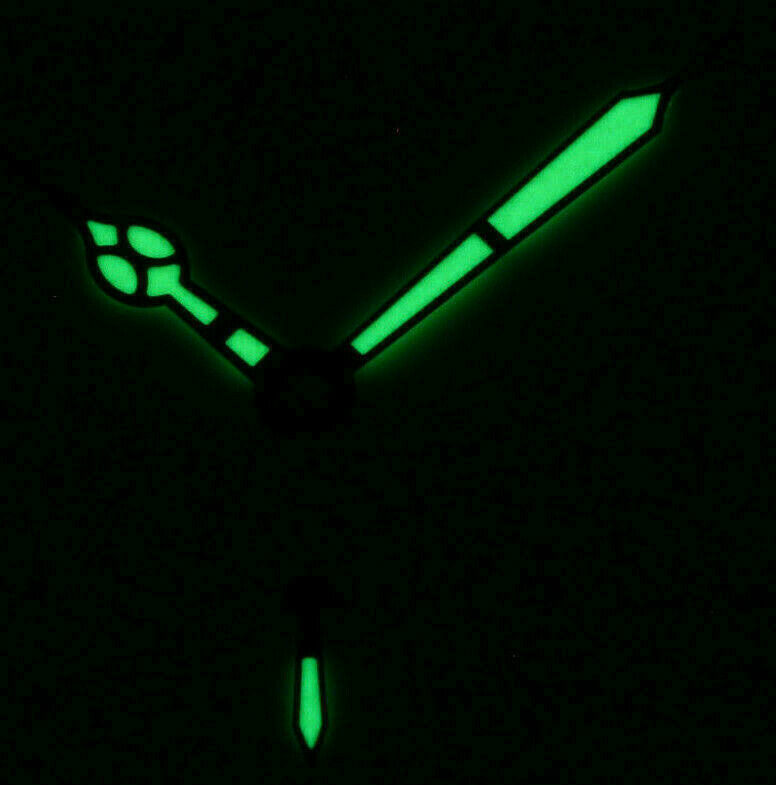 Uhrzeiger ETA 6497 6498 12,5/17/5mm für Fliegeruhren, Superluminova, IP schwarz – Bild 2