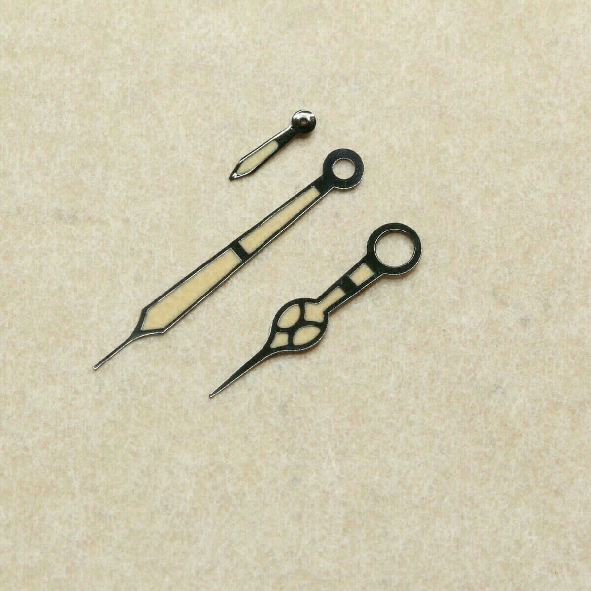 Uhrzeiger ETA 6497 6498 12,5/17/5mm für Fliegeruhren, Superluminova, IP schwarz – Bild 4