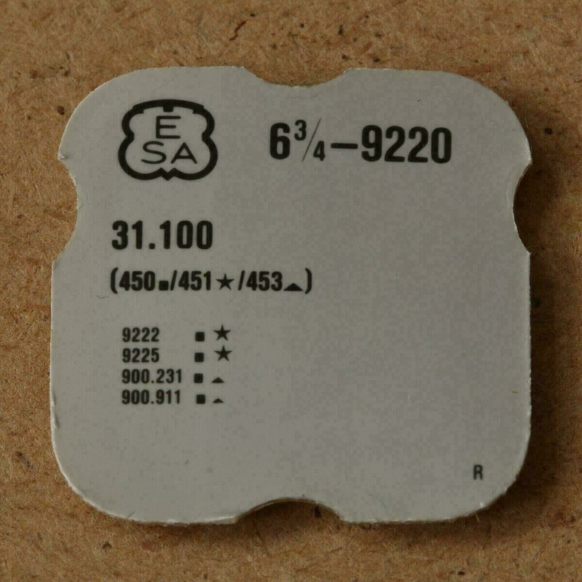ESA / ETA 9220 PART 450 rinvio ETA 9222, 9225, 900.231