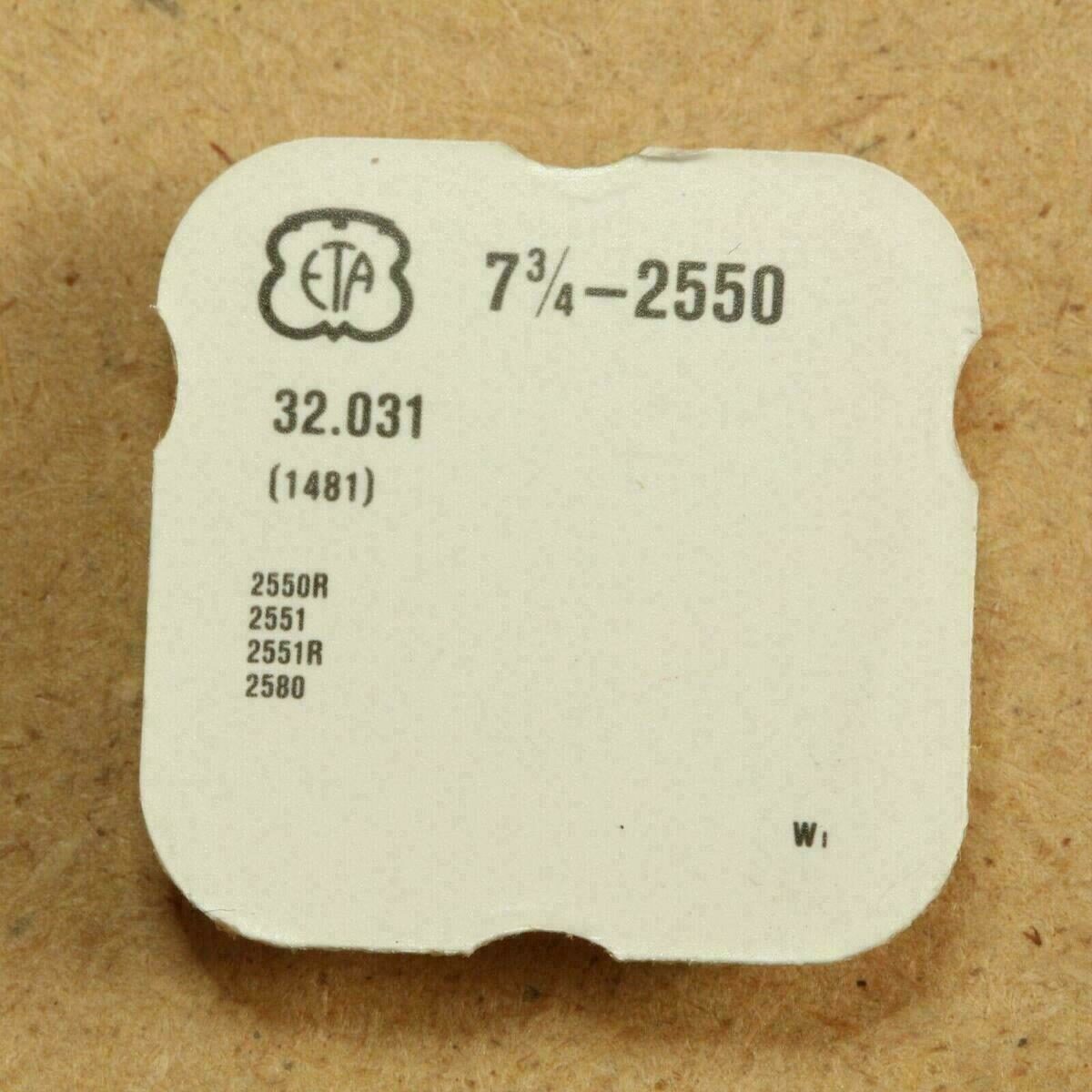 ETA 2550 PART 1481 REDUKTIONSRAD, Mobile de reduction ETA 2551, ETA 2580 NOS