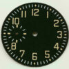 ETA 6497 Flieger Zifferblatt in Schwarz 38.5mm
