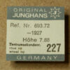 JUNGHANS 693.72 Sweep Second Wheel – Part 227, h.788