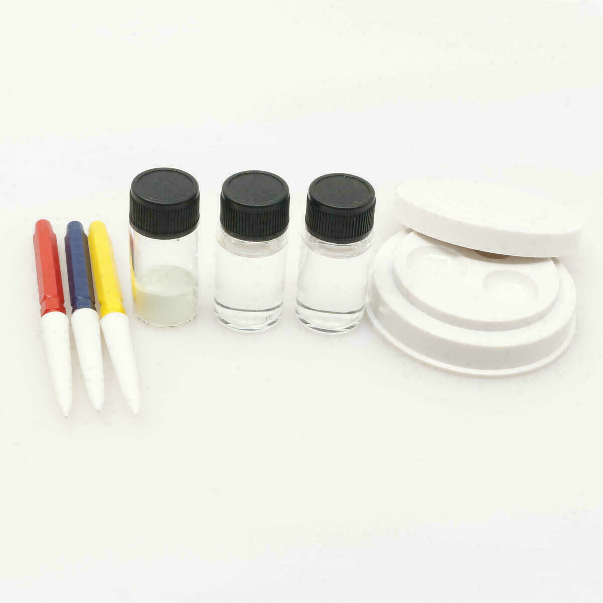 Leuchtmasse-Set: Pulver + Lack + Verdünner, leuchtet grün, für Uhrzeiger & Zifferblätter