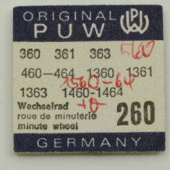 Roue de minuterie PUW 360 – Part 260, pour PUW 460, PUW 560, PUW 1360, PUW 1460, 1560 – NOS