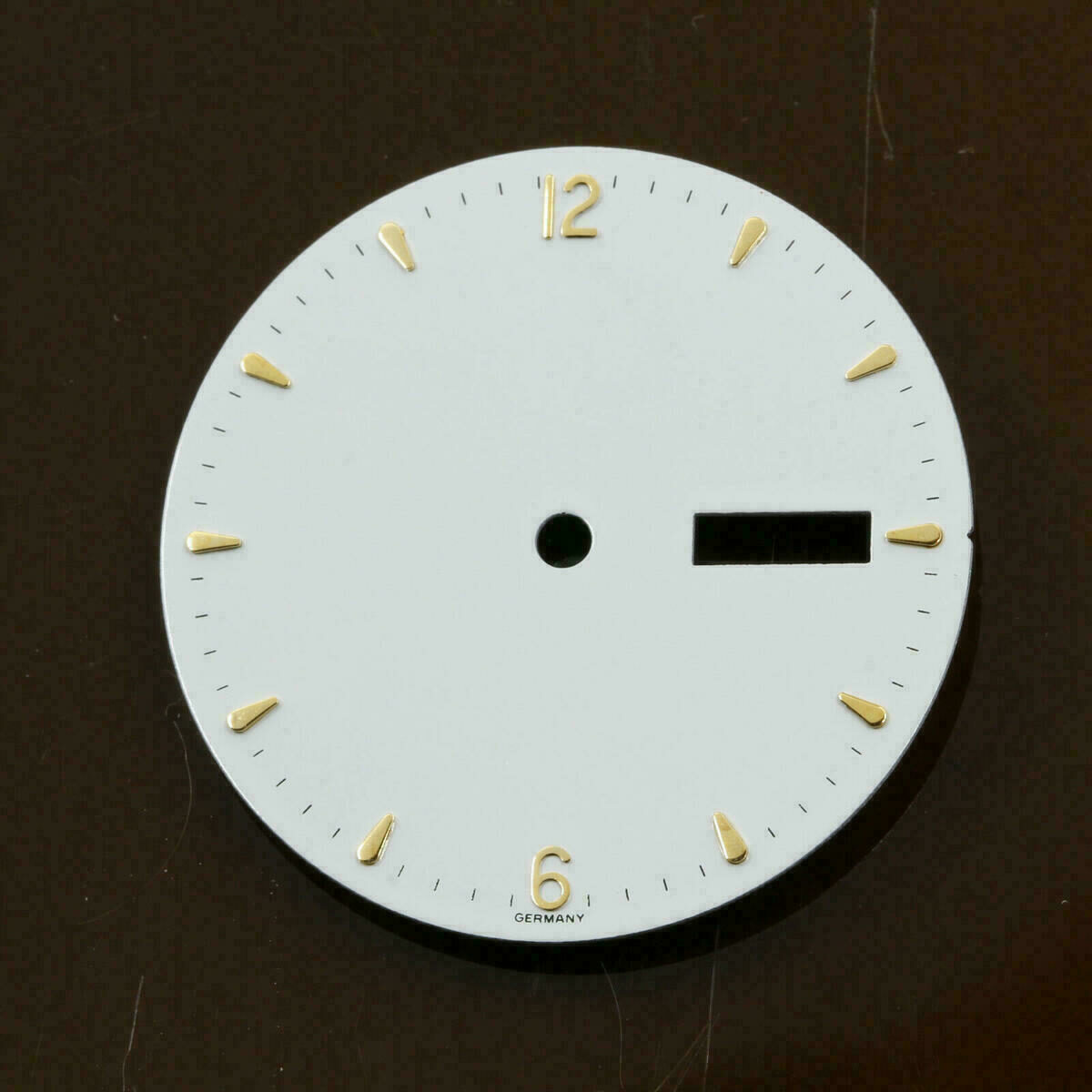 2x Zifferblatt für MIYOTA 8205 Werk - weiß glänzend Ø 30,30mm NOS