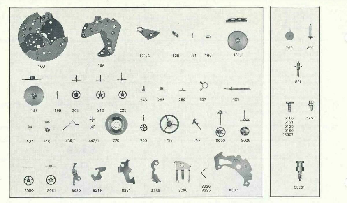 Bettlach EB 8423 PART 8320 / 8335 molla d’innesto + molla della leva di comando EB 8429-73 – immagine 3
