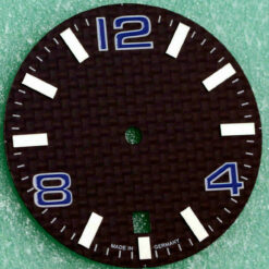 Quadrante in carbonio per movimento automatico ETA 2824-2 30.8 mm blu – immagine 2