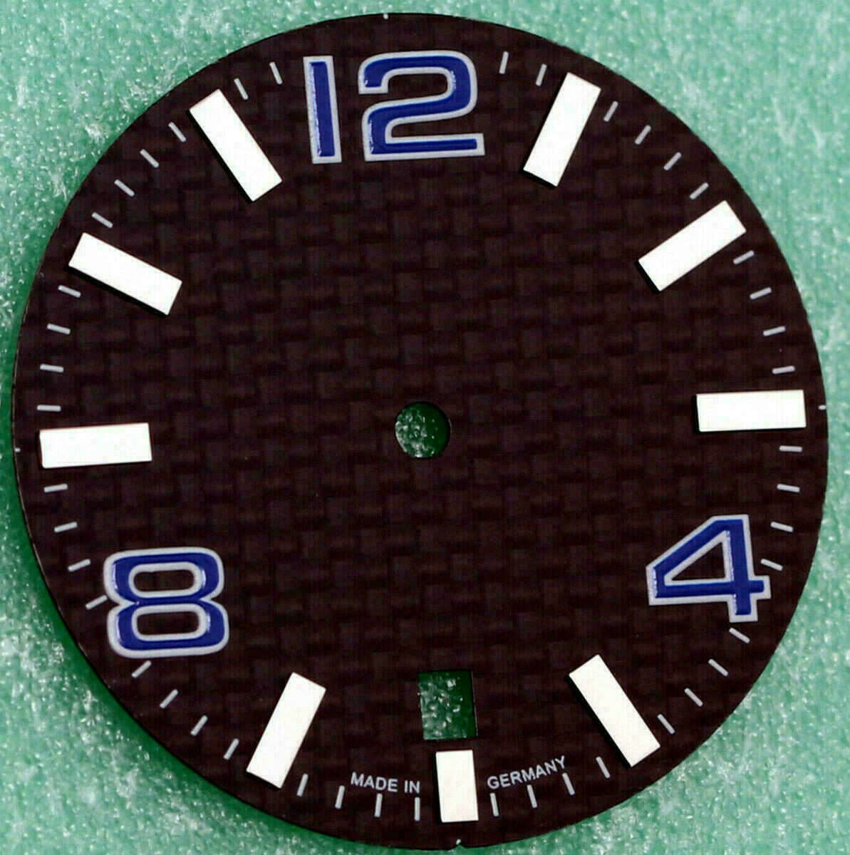 Quadrante in carbonio per movimento automatico ETA 2824-2 30.8 mm blu – immagine 2