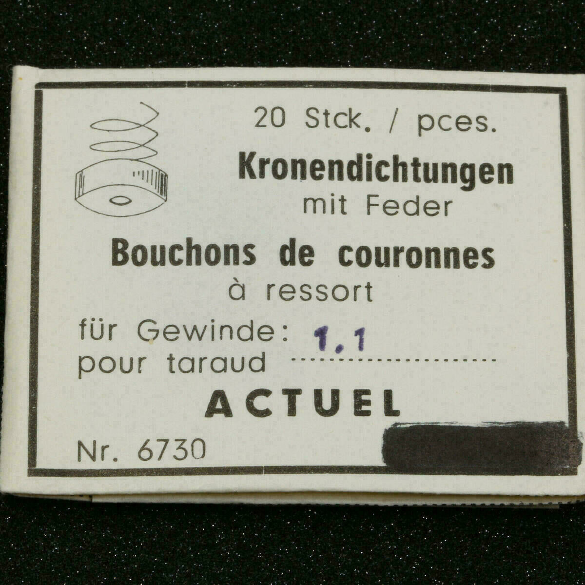 Kronendichtungen mit Feder / Bouchons de couronnes #25 – Bild 4
