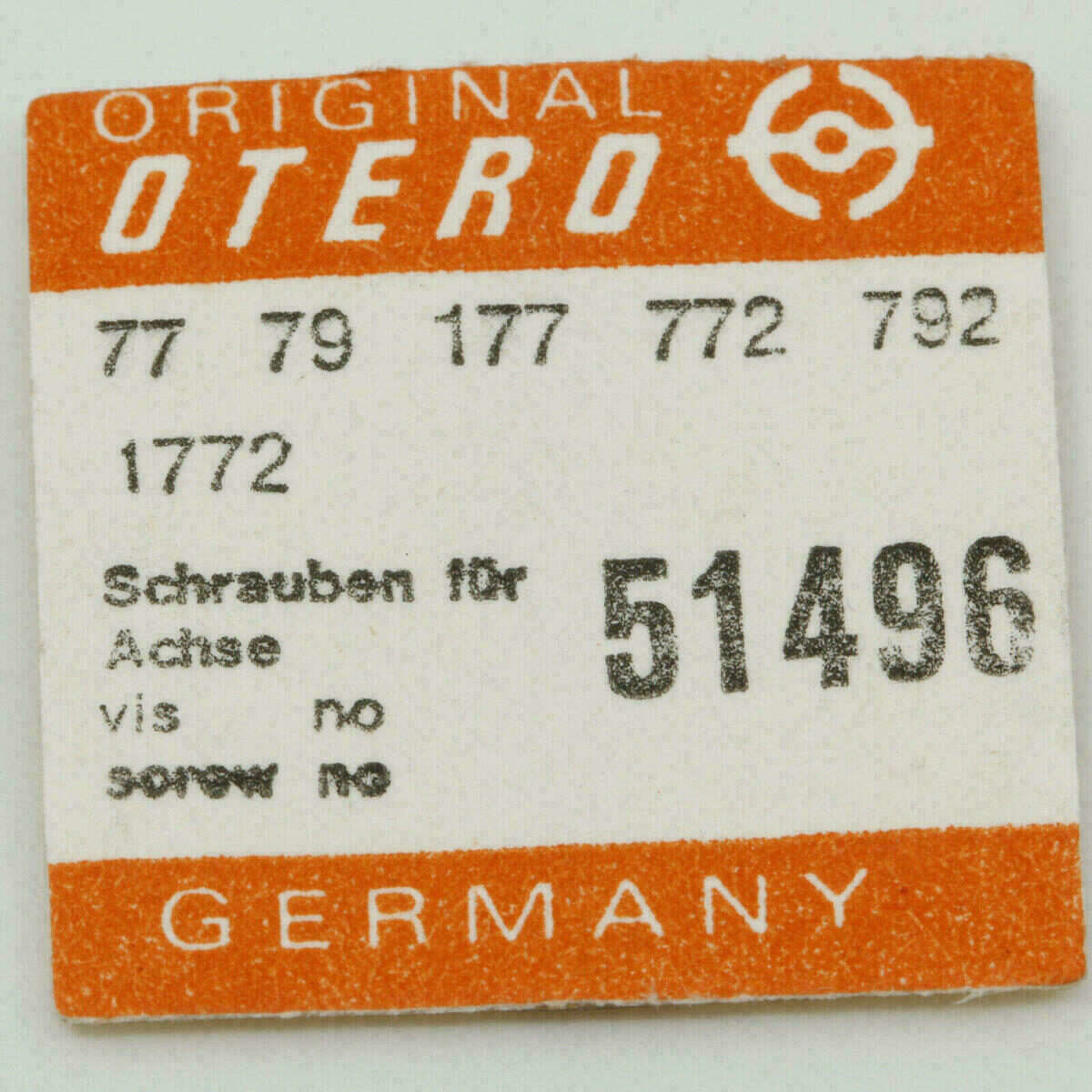 OTERO 48 Part 51496 vite del rotore, vite dell’asse OTERO 77 790 904 – immagine 4