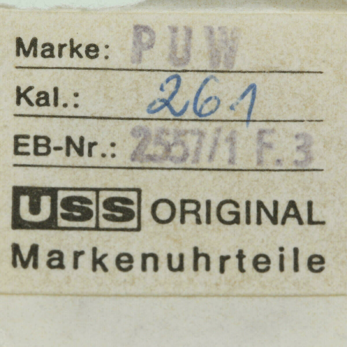 PUW 261 PART 2557 indicatore della data 3H, in confezione originale – immagine 3