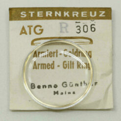 Cristal de reloj Sternkreuz ATGR abombado armado con aro dorado, reloj de pulsera – imagen 2