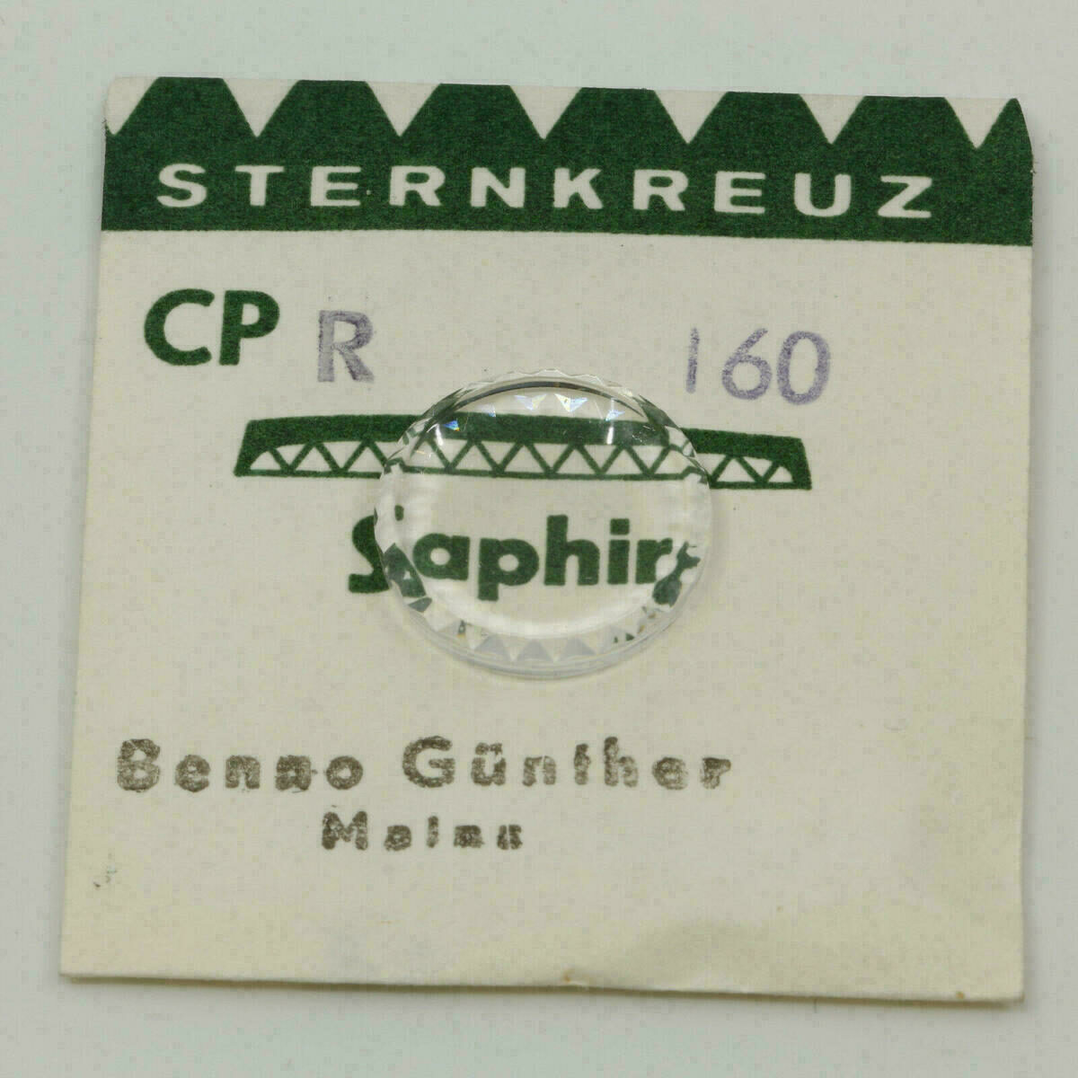 Uhrenglas Sternkreuz CPR Safir Imitation für Armbanduhren - gewölbt - 120 - 160 – Bild 3