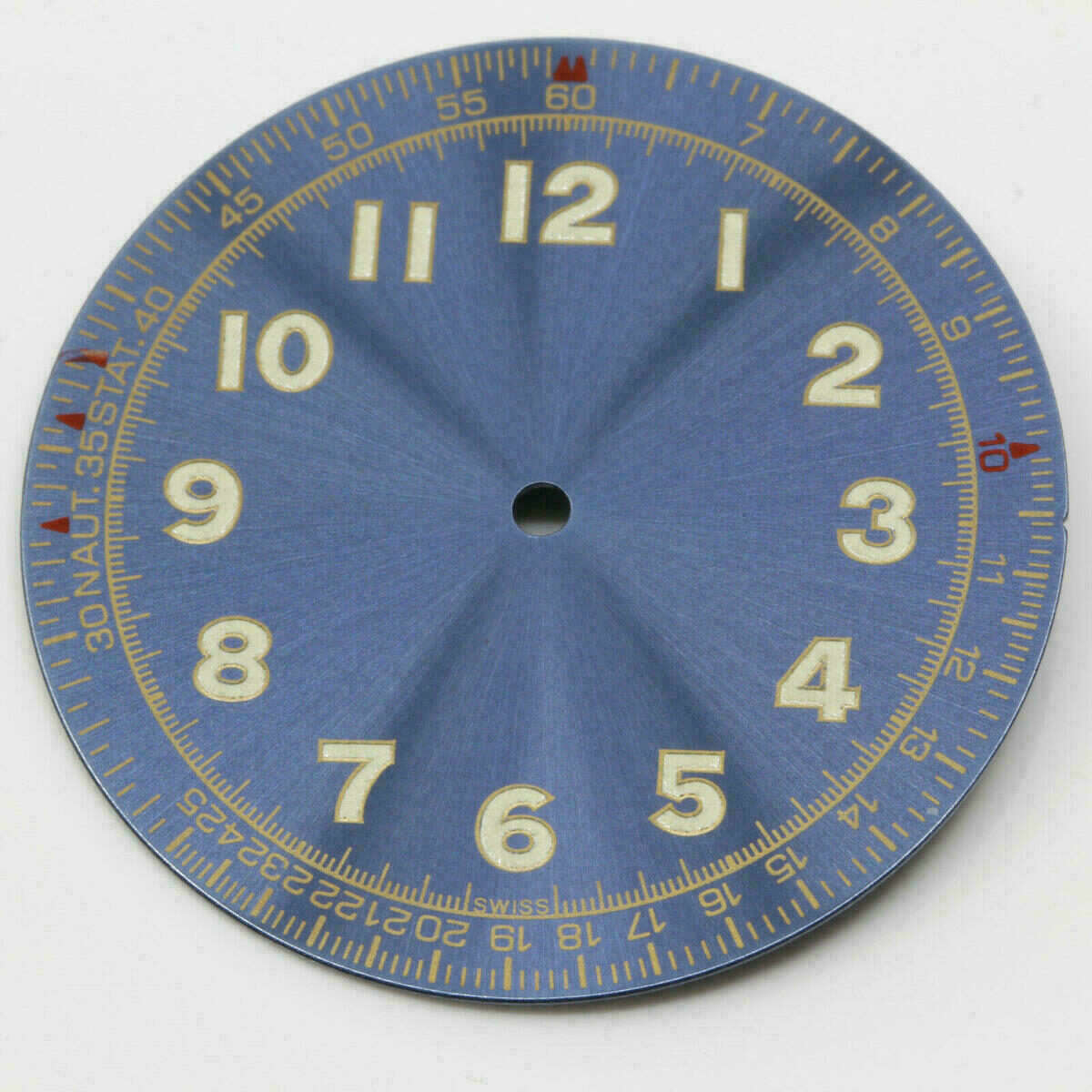 Quadrante per movimenti al quarzo 31,20mm - SWISS - blu oro – immagine 2