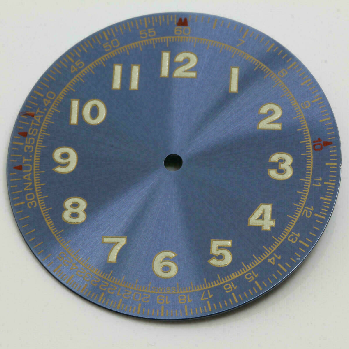 Quadrante per movimenti al quarzo 31,20mm - SWISS - blu oro – immagine 3