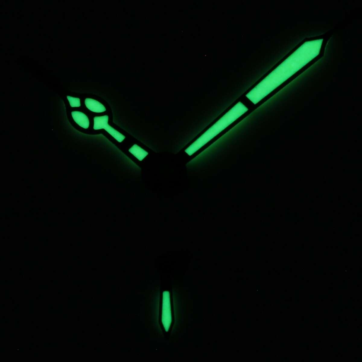 Hands Set for ETA 6497 and 6498, 12.5 / 17 / 5 mm, Super-LumiNova, IP Black – image 2